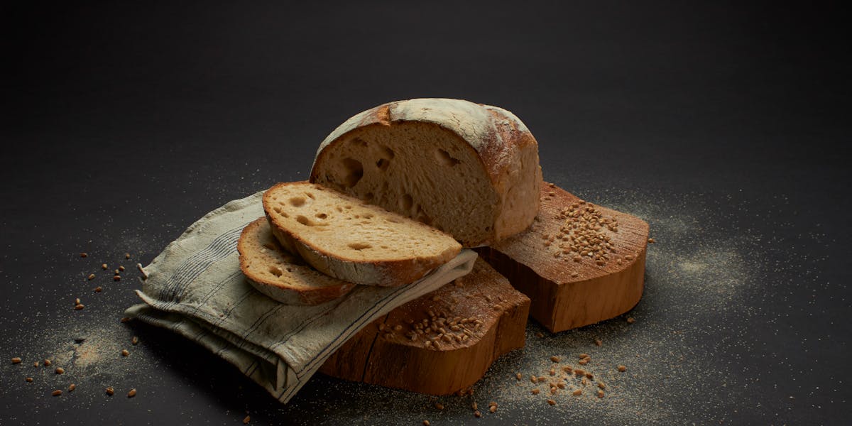 Rustic artisan bread — baked with heritage grain flour