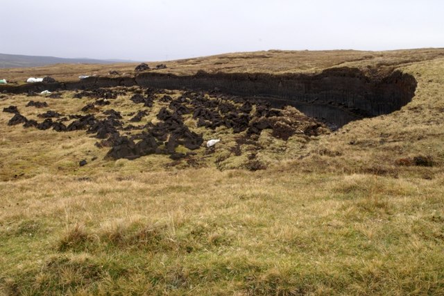 Cutaway peatland on an Irish blanket bog